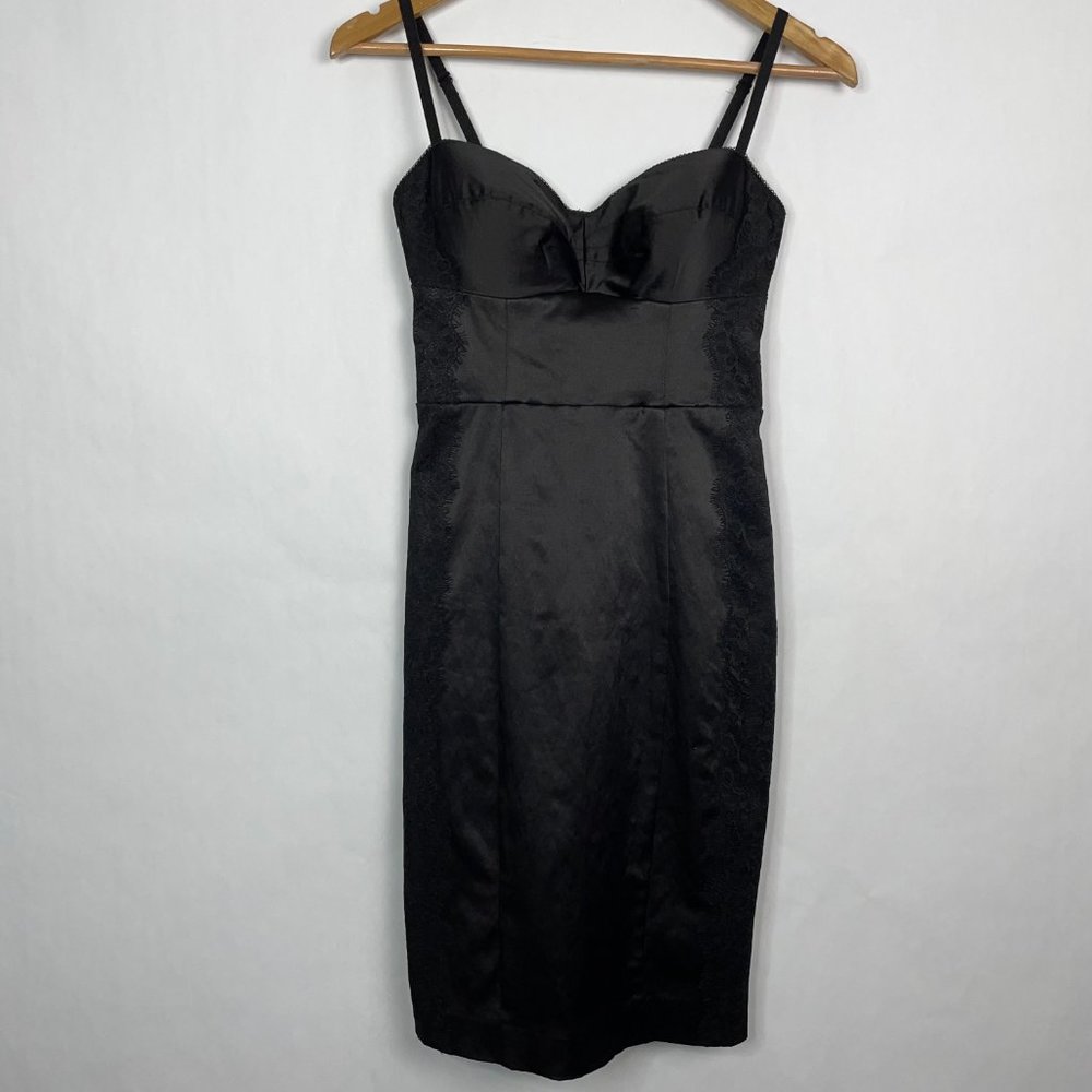 Guess Lexy Dress Sweetheart Neckline Satin Lace Trim Bodycon Sexy Dress 5 - Picture 10 of 15